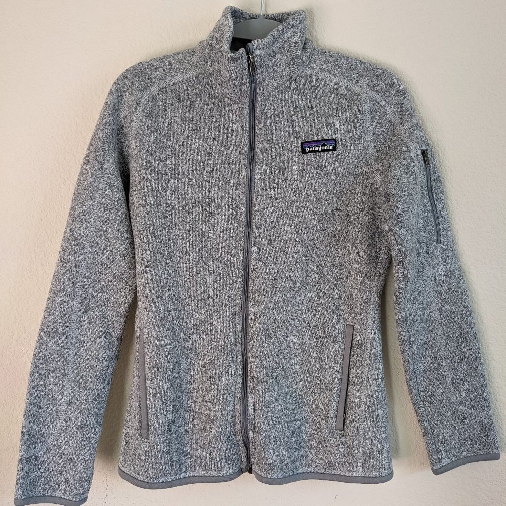 Patagonia Women's Better Sweater Fleece Jacket Birch White Small S Full Zip
